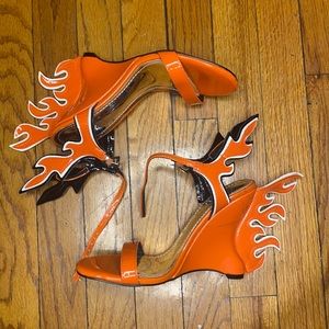 flame heel wedge